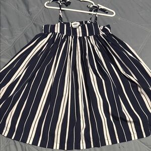 Old Navy Navy and White Striped Dress